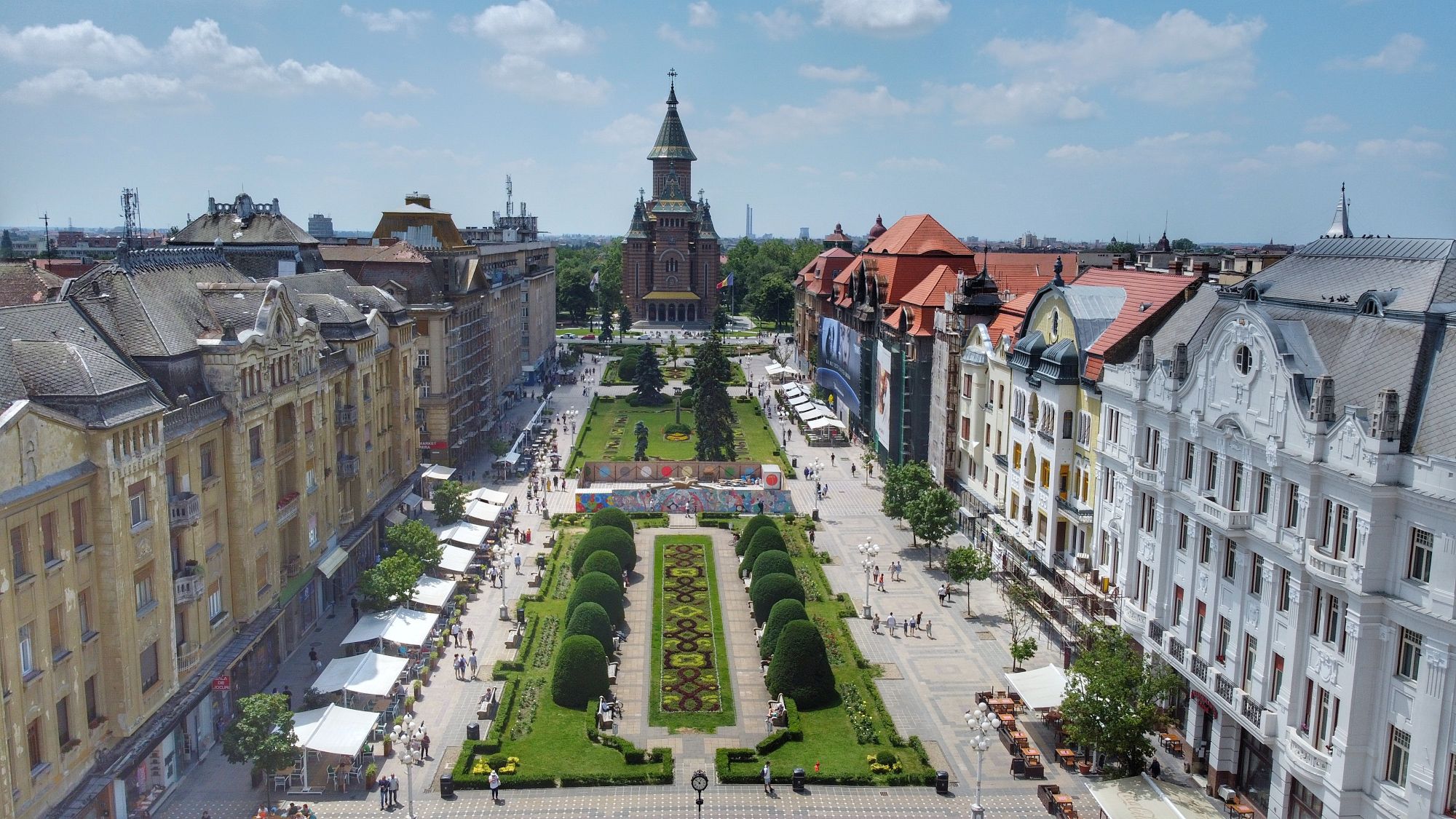 Het plein van de overwinning in Timișoara