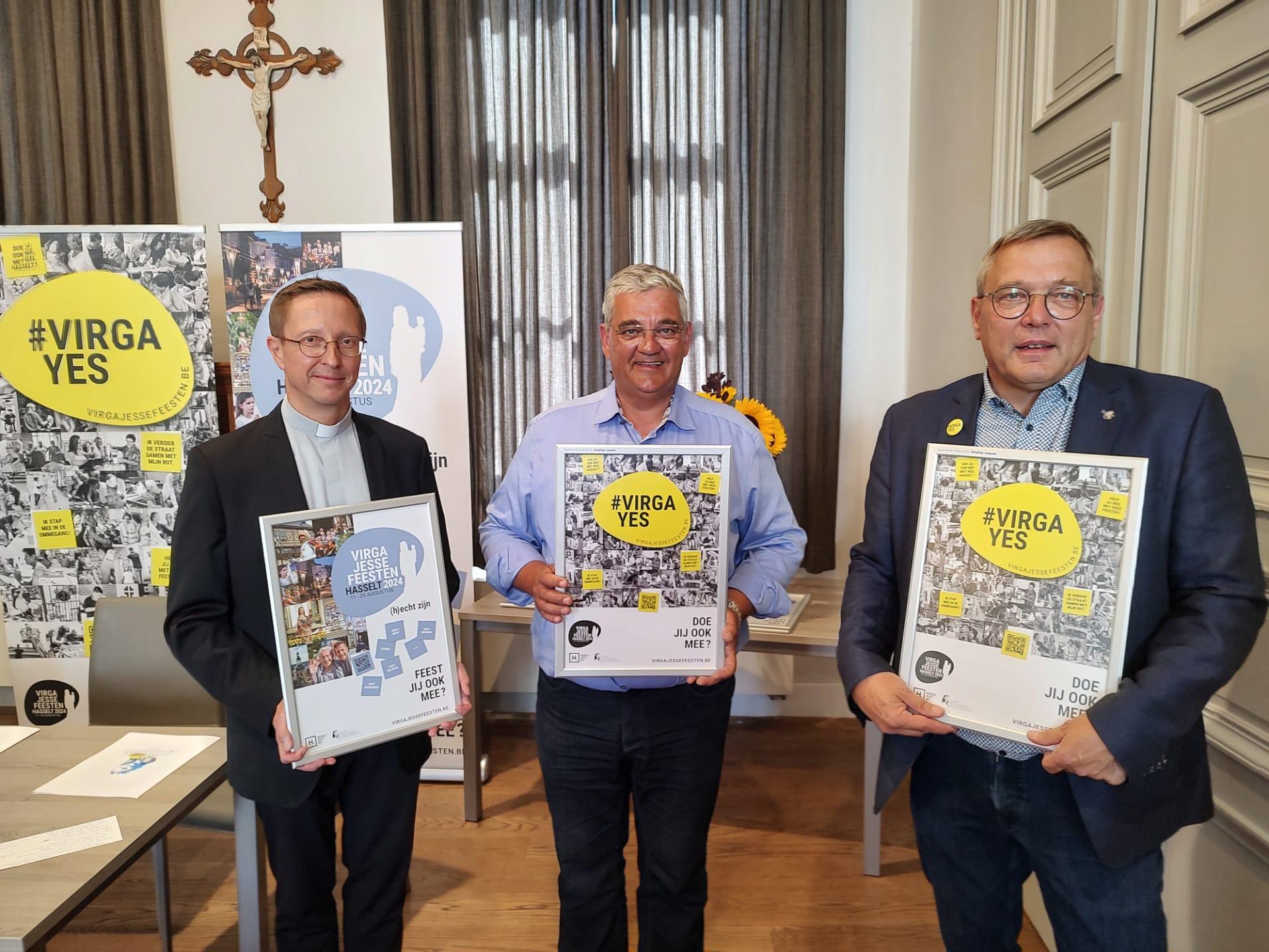 Deken Ali Cornelissis, burgemeester Steven Vandeput en voorzitter Luc Smeets