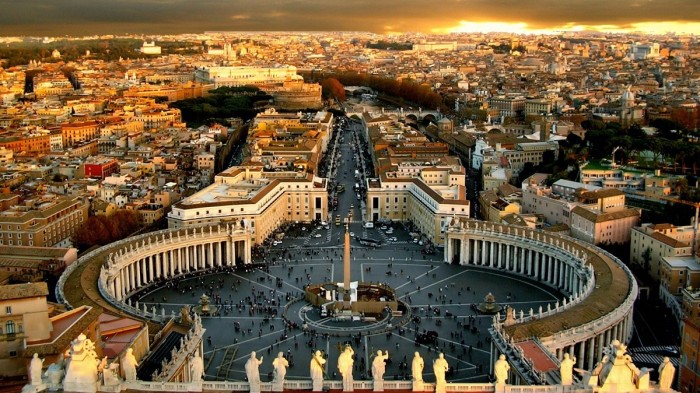 Het Sint-Pietersplein in Rome