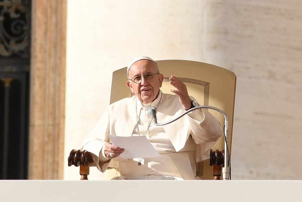 Paus Franciscus tijdens consistorie