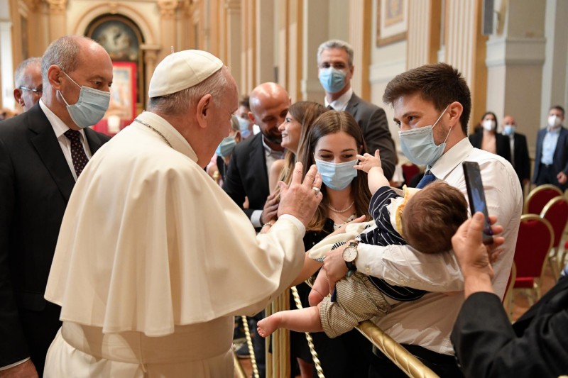 Paus Franciscus ontmoette diakens van bisdom Rome