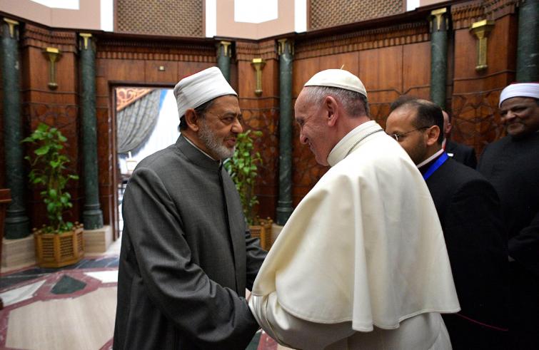 Paus Franciscus en de grootmoeftie van Al Azhar