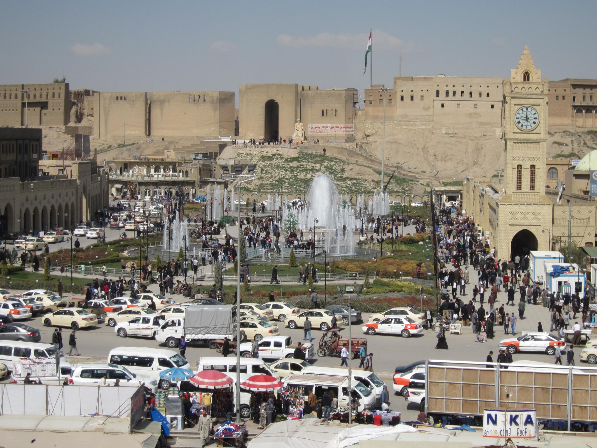 De citadel van de oude stad van Erbil