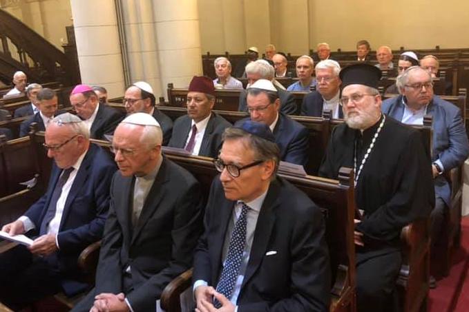 Kardinaal De Kesel in de Grote Synagoge van Brussel