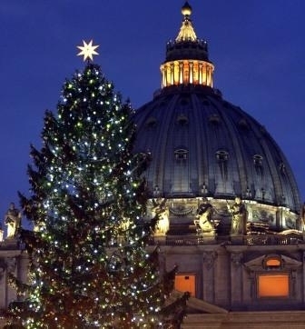 Kerstmis op het Sint-Pietersplein in Rome