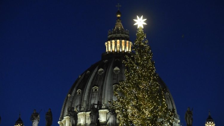 Kerstmis op het Sint-Pietersplein in Rome