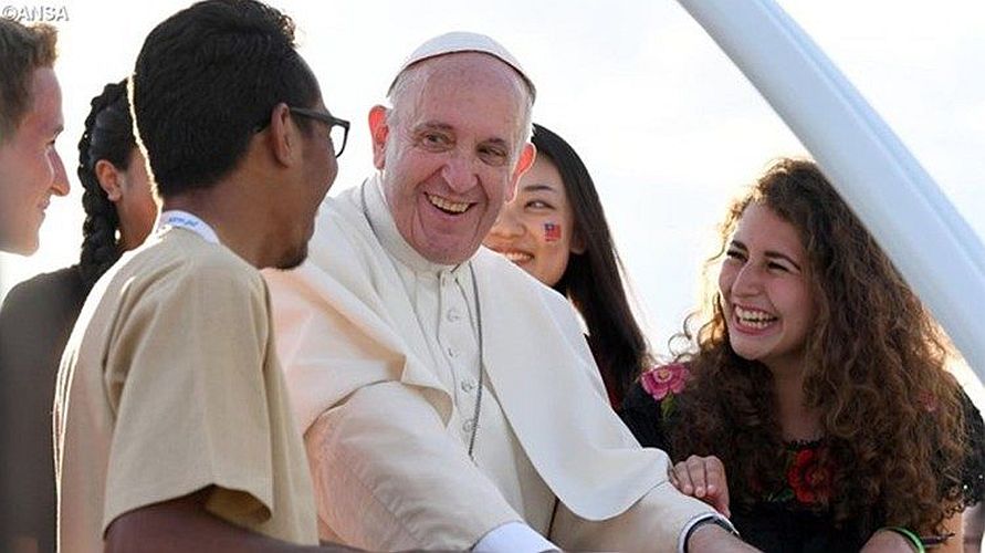 Paus Franciscus tijdens de WJD in Krakau