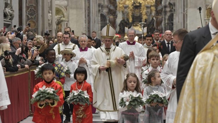 Middernachtmis in Rome op kerstavond