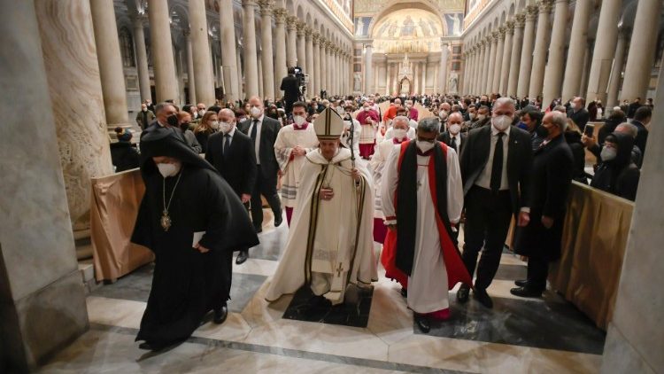 Oecumenische vesperdienst met paus Franciscus