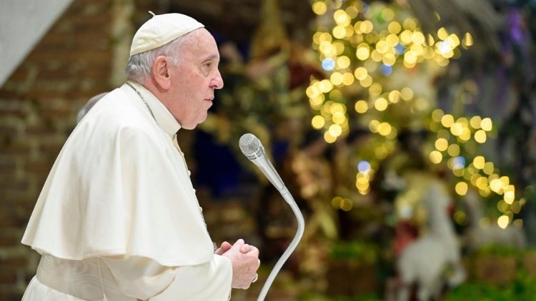 Paus Franciscus tijdens een audiëntie