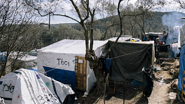 Vluchtelingenkamp in Lesbos