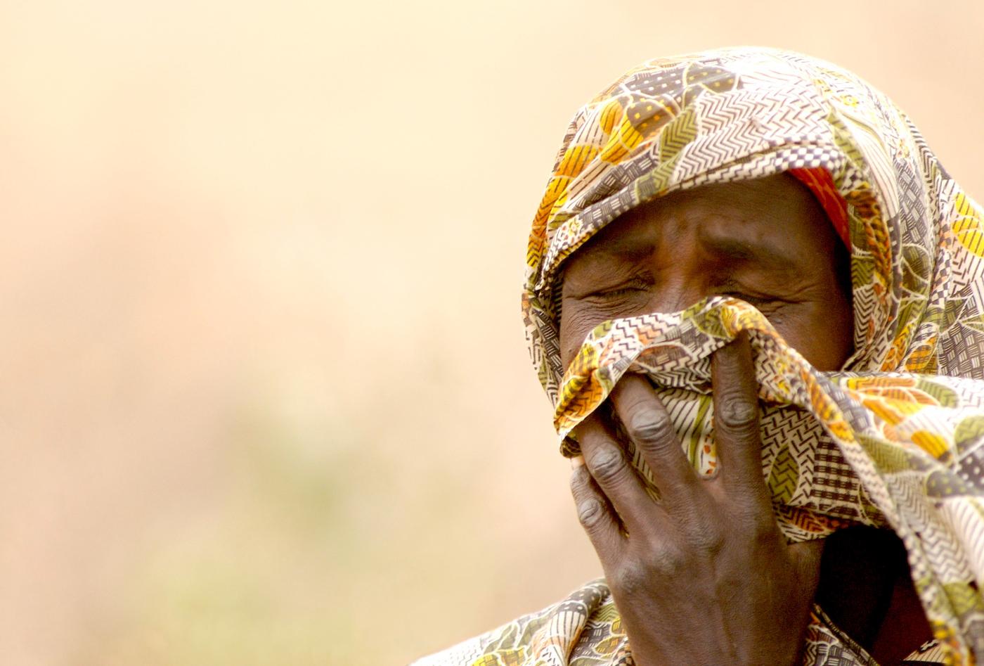 Een rouwende weduwe uit Darfur