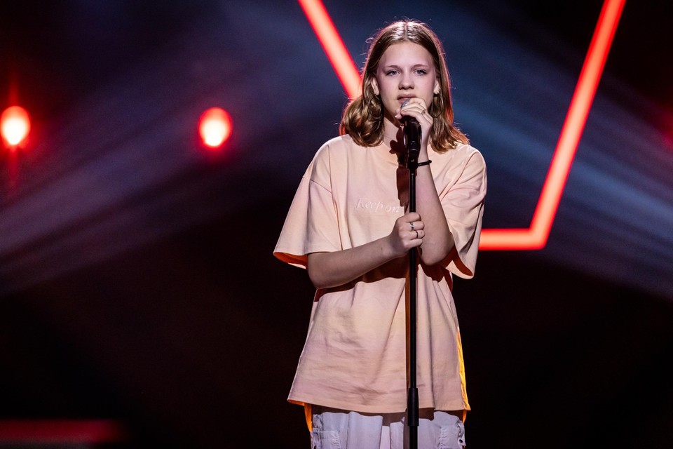 Laetitia uit Elsene in 'The voice kids'