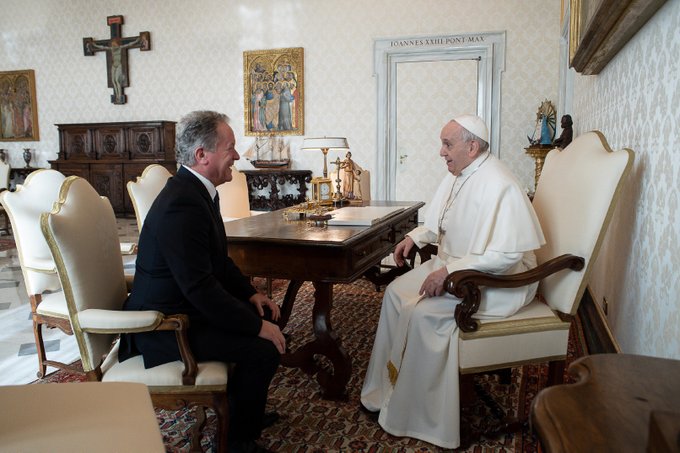 David Beasley bij paus Franciscus